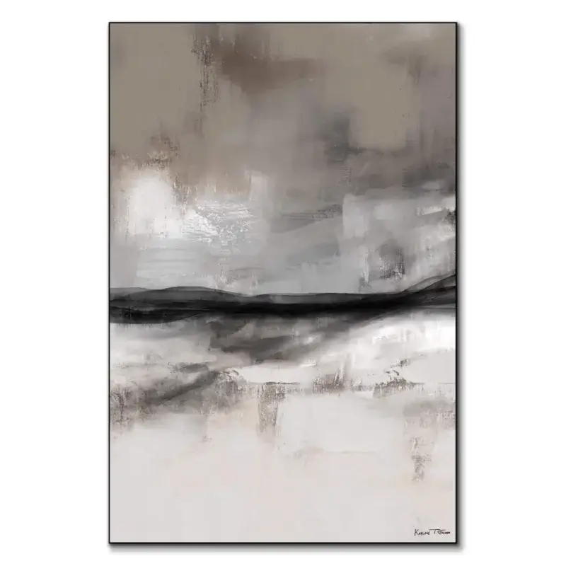 Dragging It Back No. 01 Grey Wall Art by Karine Tonial Grimm