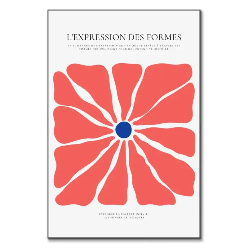Coral Flower Red Wall Art by RS Lab Studio