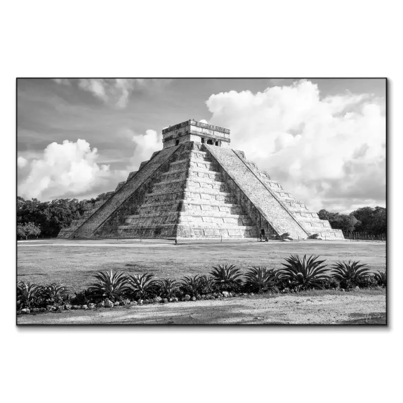 Chichen Itza Mexico Black and White Wall Art by Philippe HUGONNARD