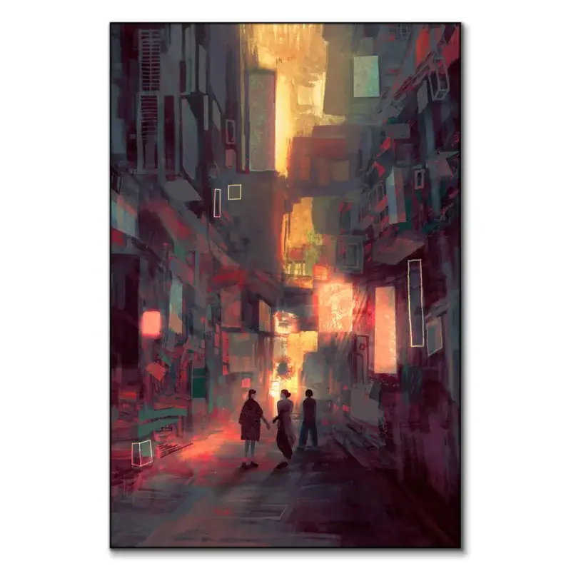 Alley of Luck Vibrant Wall Art by Daniel Ignacio