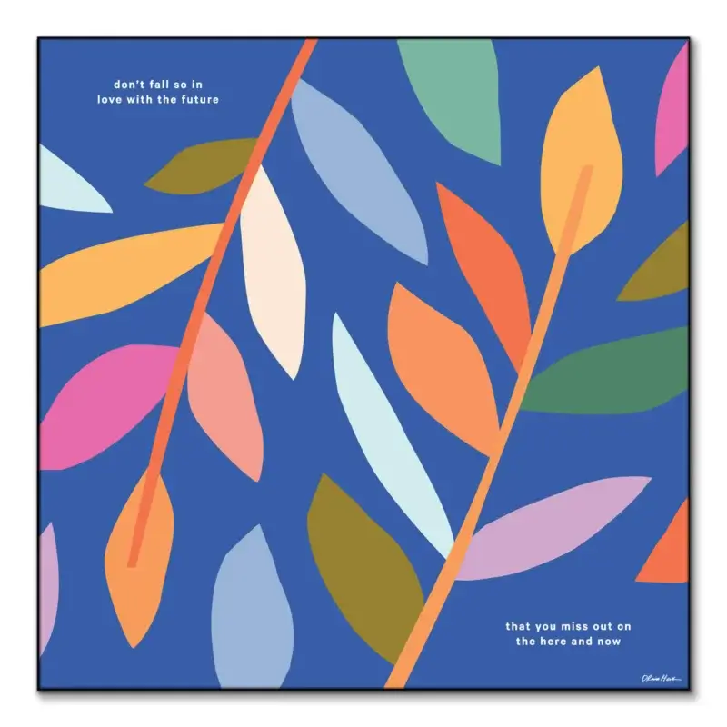 Love With The Future Blue Wall Art by Olivia Herrick