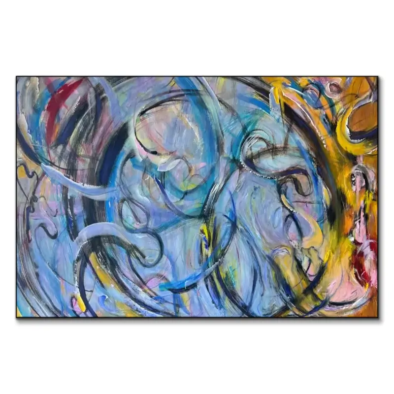 Octopus Blue Wall Art by Bob Lombardi