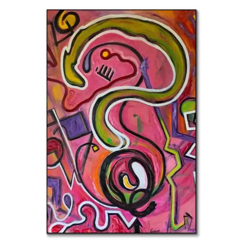 Question Red Wall Art by Bob Lombardi