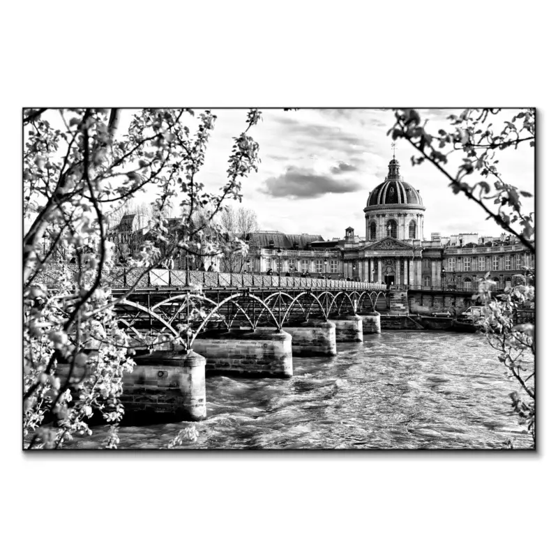 Pont des Arts Black and White Wall Art by Philippe HUGONNARD