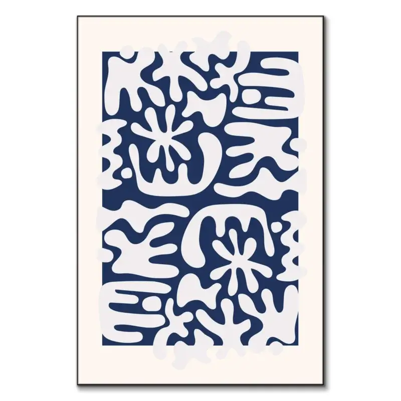 Blue Boneyard Black and White Wall Art by RS Lab Studio
