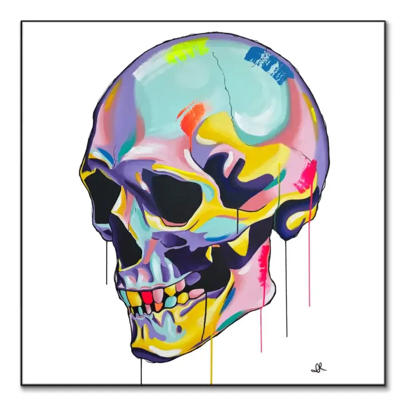 Colorful Skull Colorful Wall Art by IR Artwork