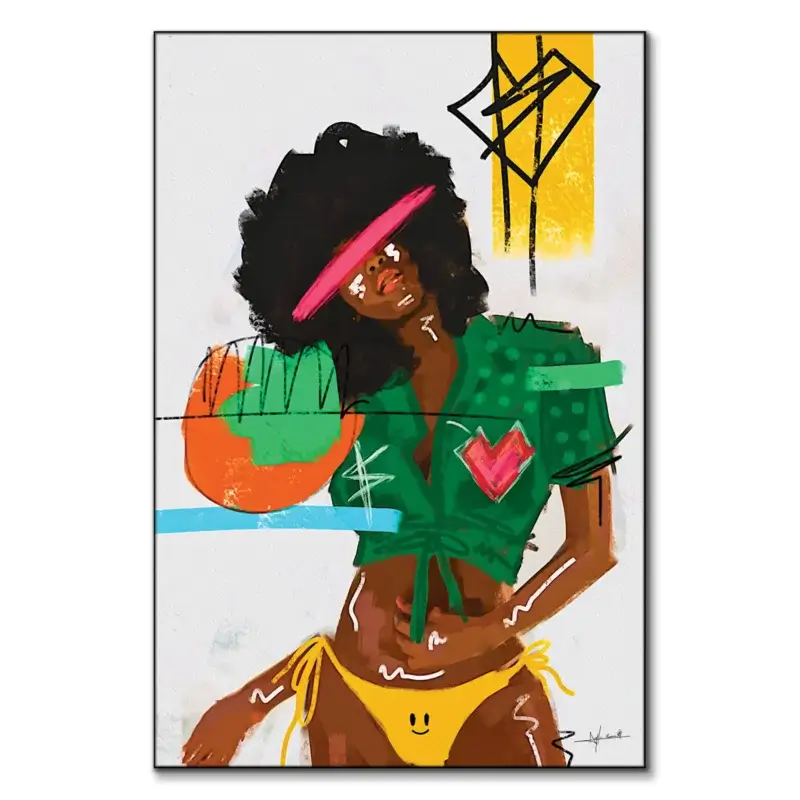 Happy Summer Vibrant Wall Art by Nuwarhol