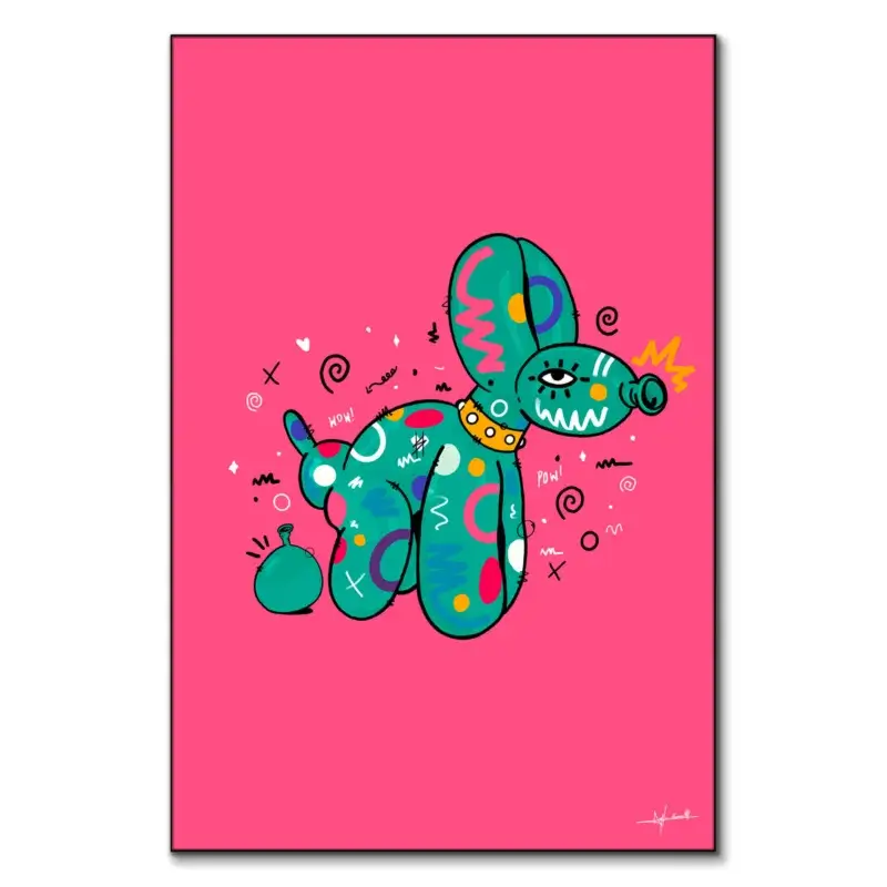 Balloon Dog Vibrant Wall Art by Nuwarhol