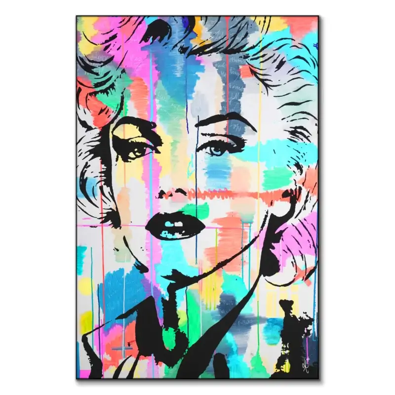 Marilyn Monroe In Color Vibrant Wall Art by Lukas Avalon