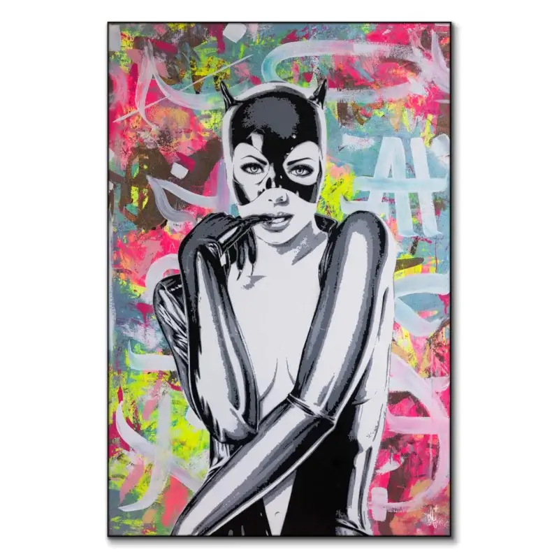Catwoman Vibrant Wall Art by Lukas Avalon
