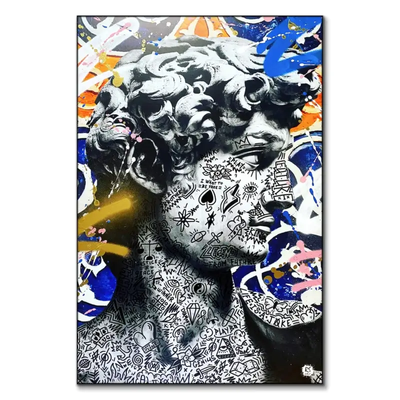 King David Vibrant Wall Art by RS Artist