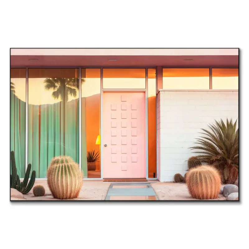 Palm Springs Style Pastel Wall Art by Philippe HUGONNARD