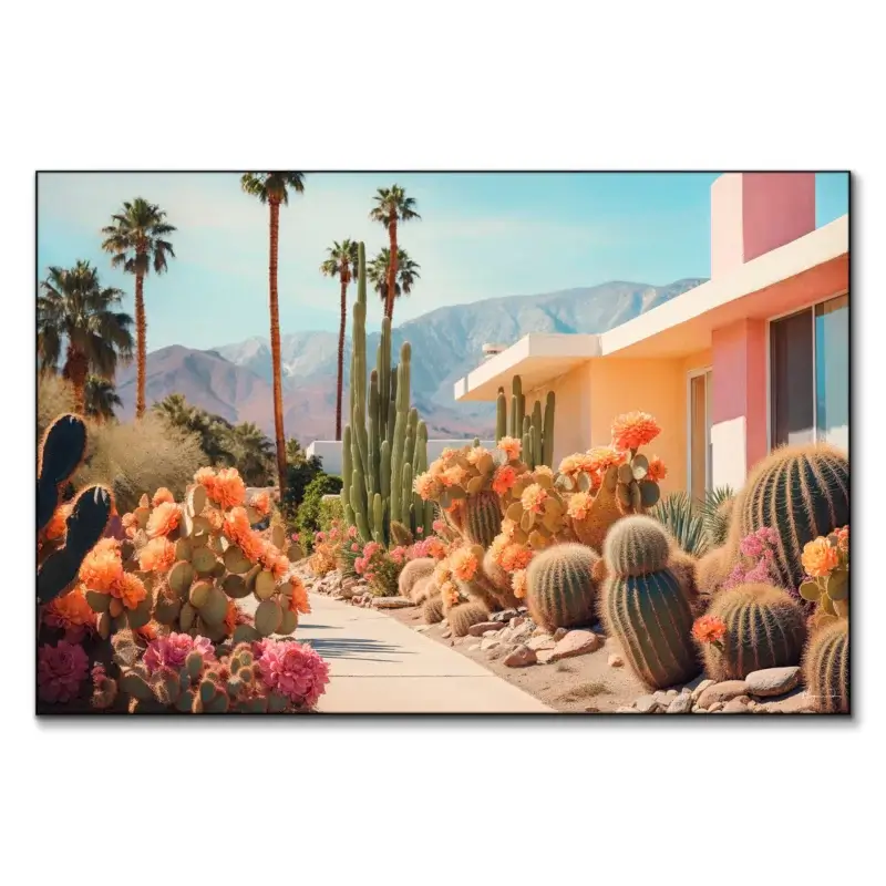 Cactusland Pastel Wall Art by Philippe HUGONNARD