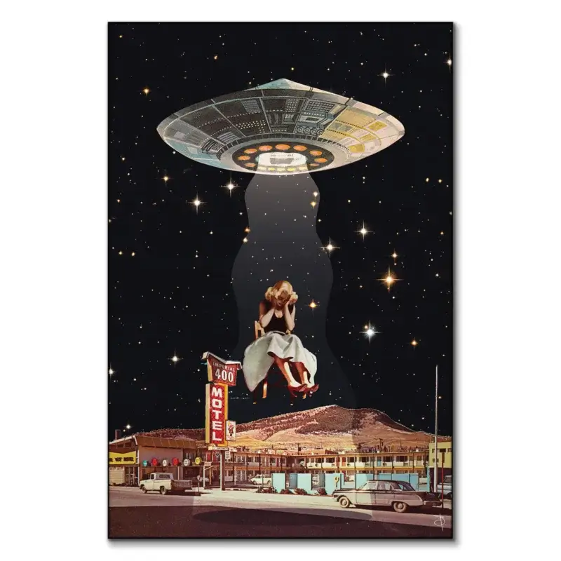 Alien Abduction Dark Wall Art by BambashkART