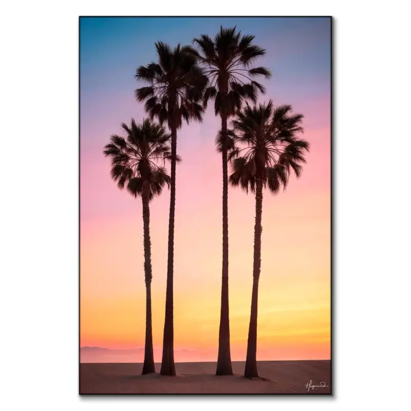 Beach Sunset Palms Pastel Wall Art by Philippe HUGONNARD