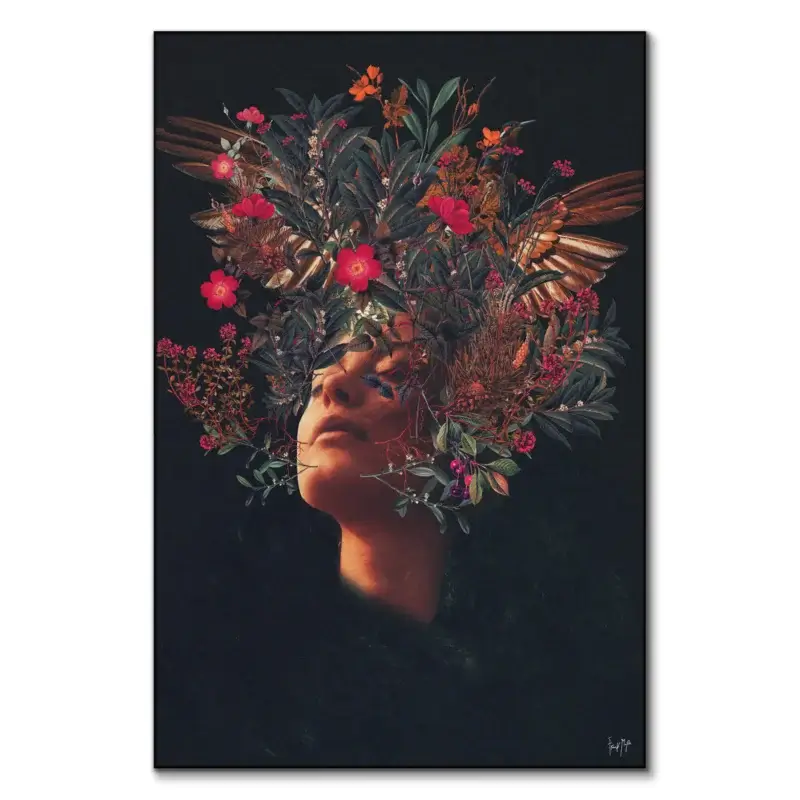 Kissing Rosa Dark Wall Art by Frank Moth