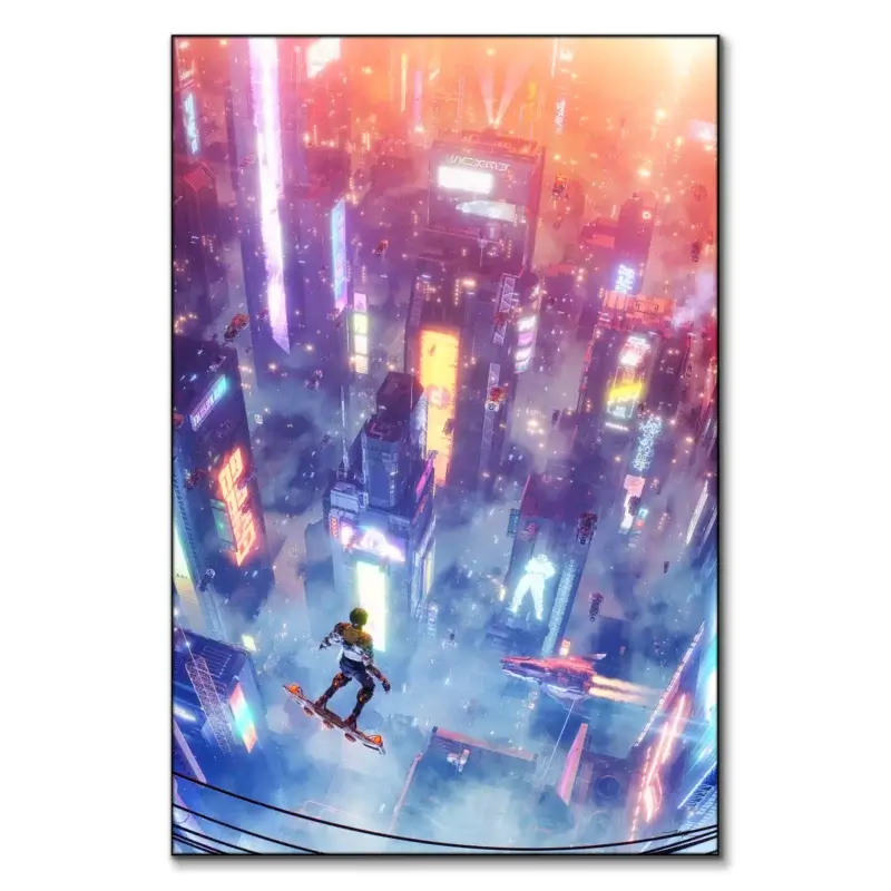 Downtown Calling Vibrant Wall Art by Marco Zagara