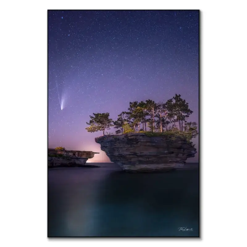 Comet Neowise Vibrant Wall Art by Michigan Sky Media