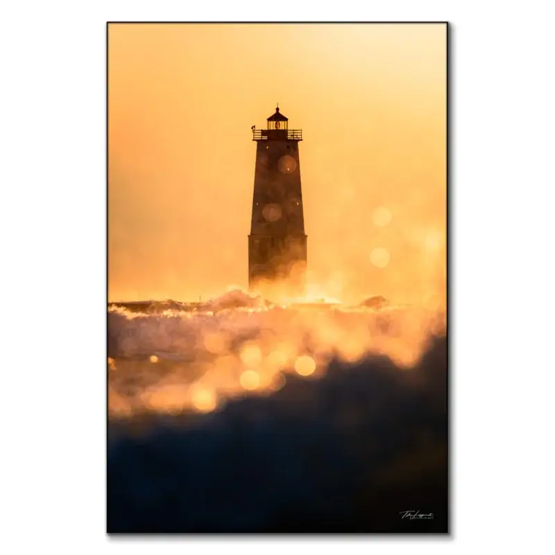 Frankfort Shimmer Yellow Wall Art by Michigan Sky Media
