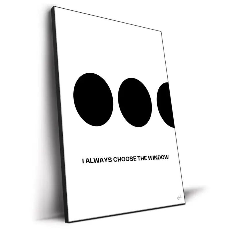 The Window Let's You Control Your Own Destiny Black and White Wall Decor by George Rosaly