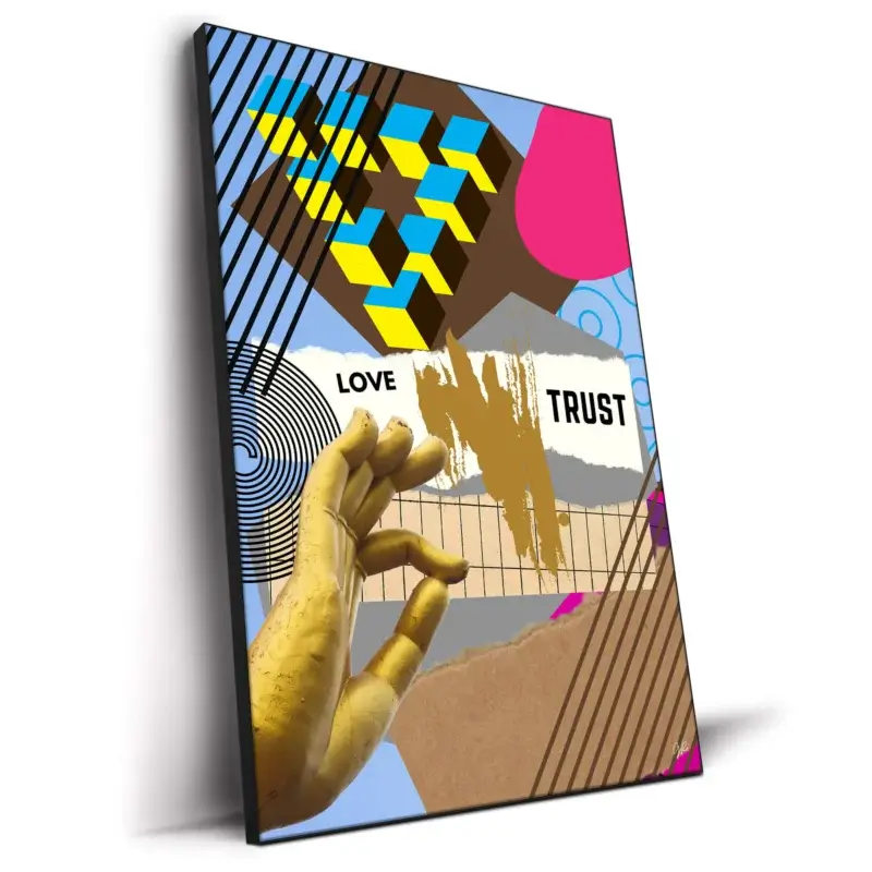 Trust Over Love Colorful Wall Decor by George Rosaly