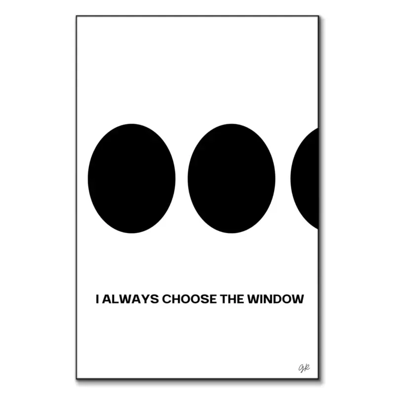 The Window Let's You Control Your Own Destiny Black and White Wall Art by George Rosaly