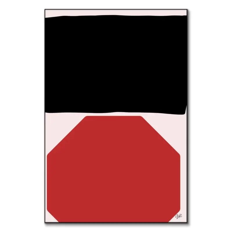 Love is Here Red Wall Art by George Rosaly