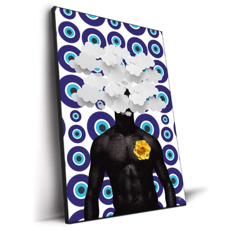 Cloudy Awakening Bloom Blue Wall Decor by George Rosaly