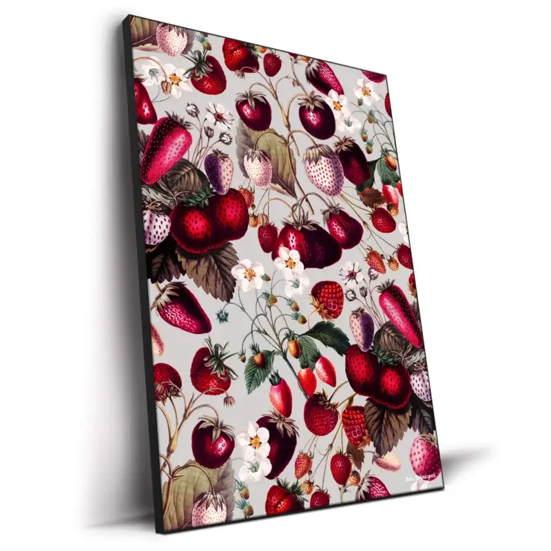 Strawberry Fields Forever Red Wall Decor by Burcu Korkmazyurek