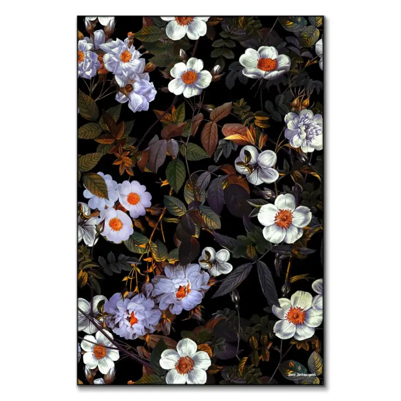 Floral Spice IV Dark Wall Art by Burcu Korkmazyurek