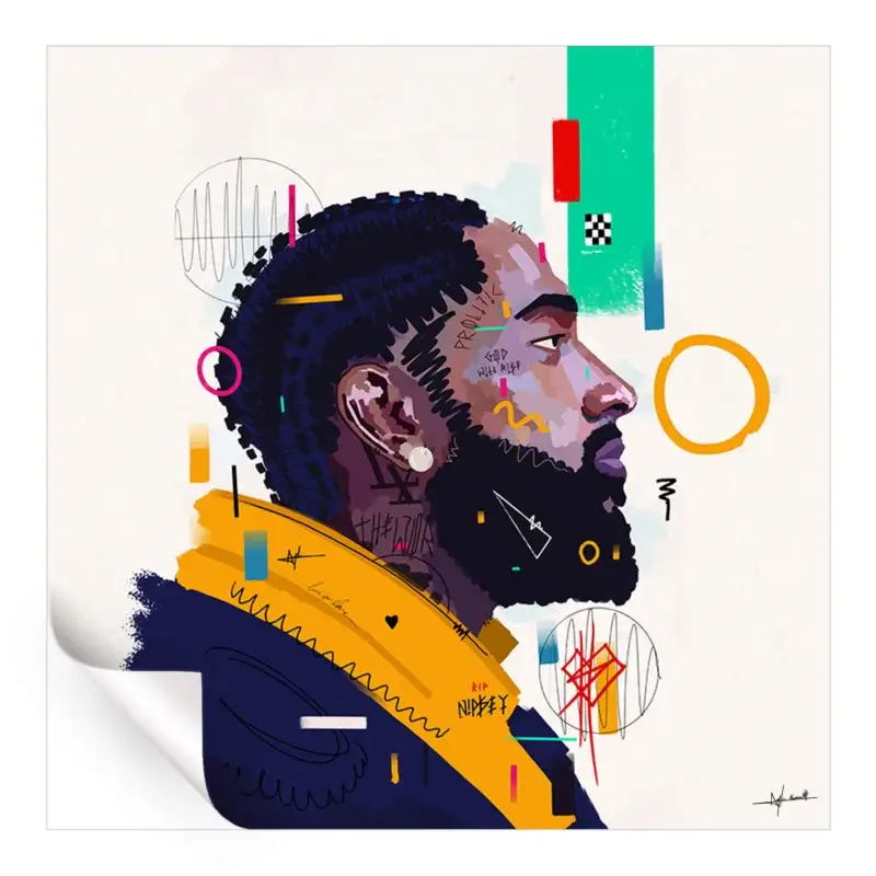 Nipsey Hussle Wall Art by Nuwarhol