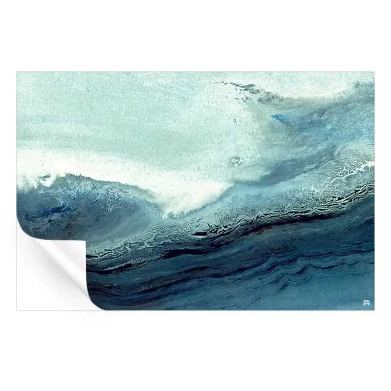 The Wave Blue Wall Art by Jared Hankins