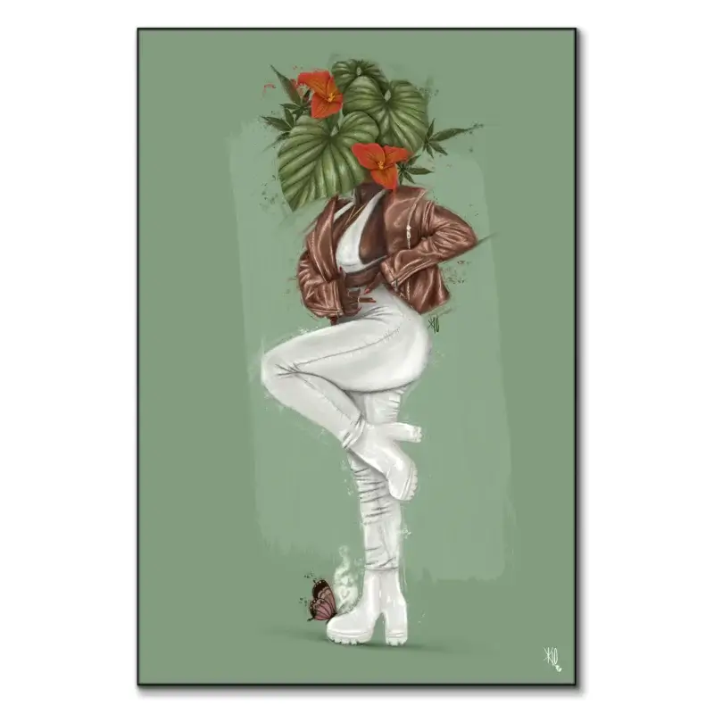 Sativaa Green Wall Art by Kirsten Blaize