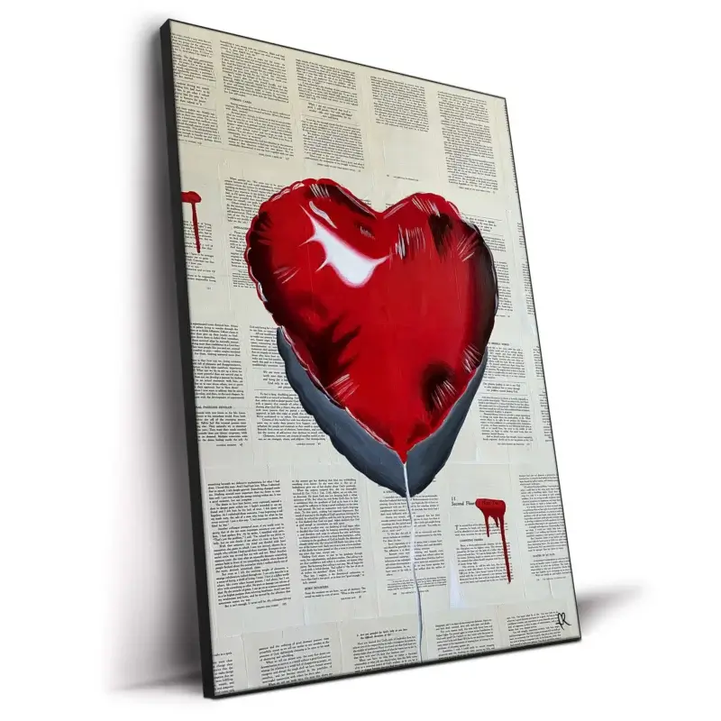 Heart Balloon Red Wall Decor by IR Artwork