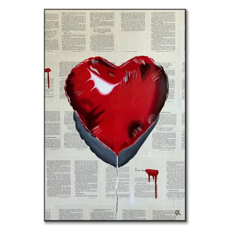 Heart Balloon Red Wall Art by IR Artwork