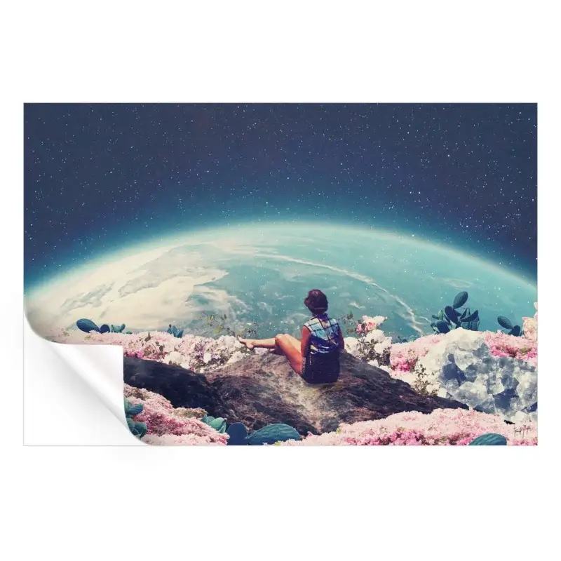 My World Blossomed Dark Wall Art by Frank Moth