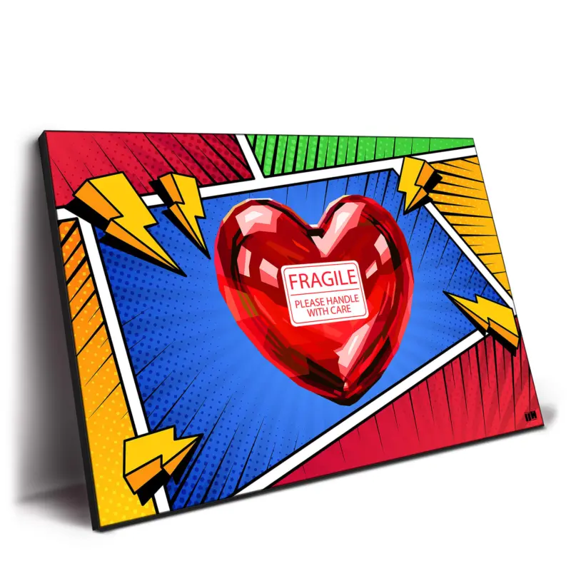 Handle With Care Colorful Wall Decor by Unfilter Art