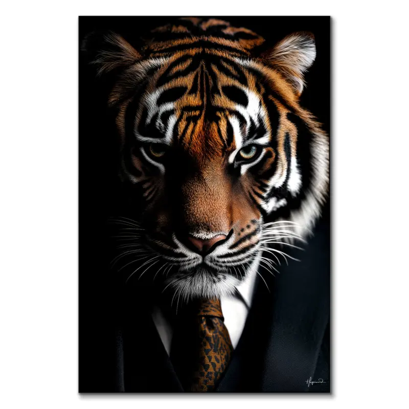 Bengal Tiger Dark Wall Art by Philippe HUGONNARD