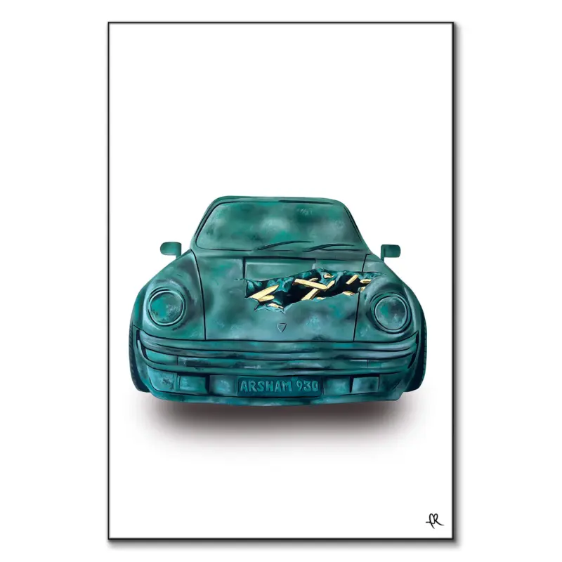 930 White Wall Art by IR Artwork