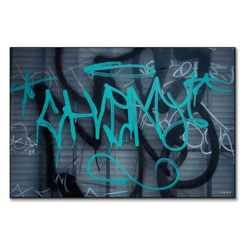 Graffiti Mindset Blue Wall Art by Nick Ford