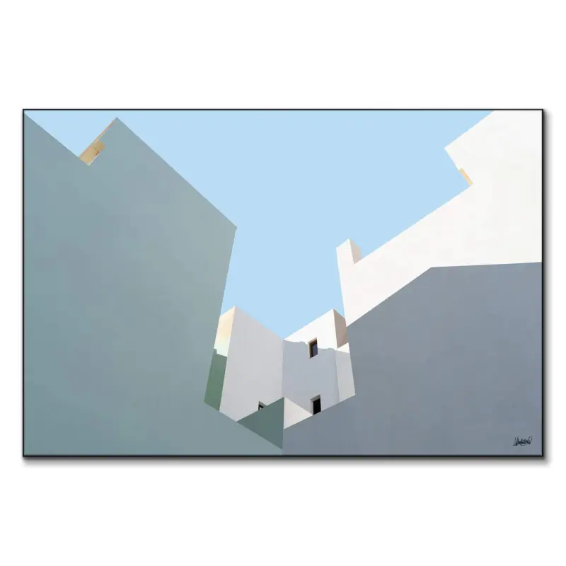 Painted Corner White Wall Art by Yamakasino
