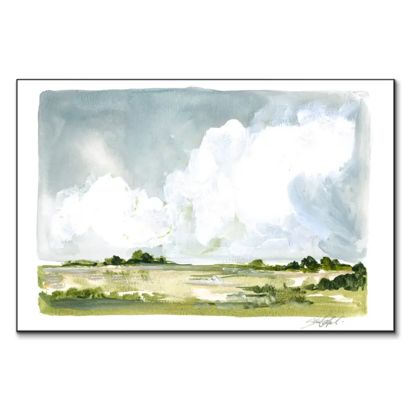 Big Sky Landscape Green Wall Art by Shelby Kregel