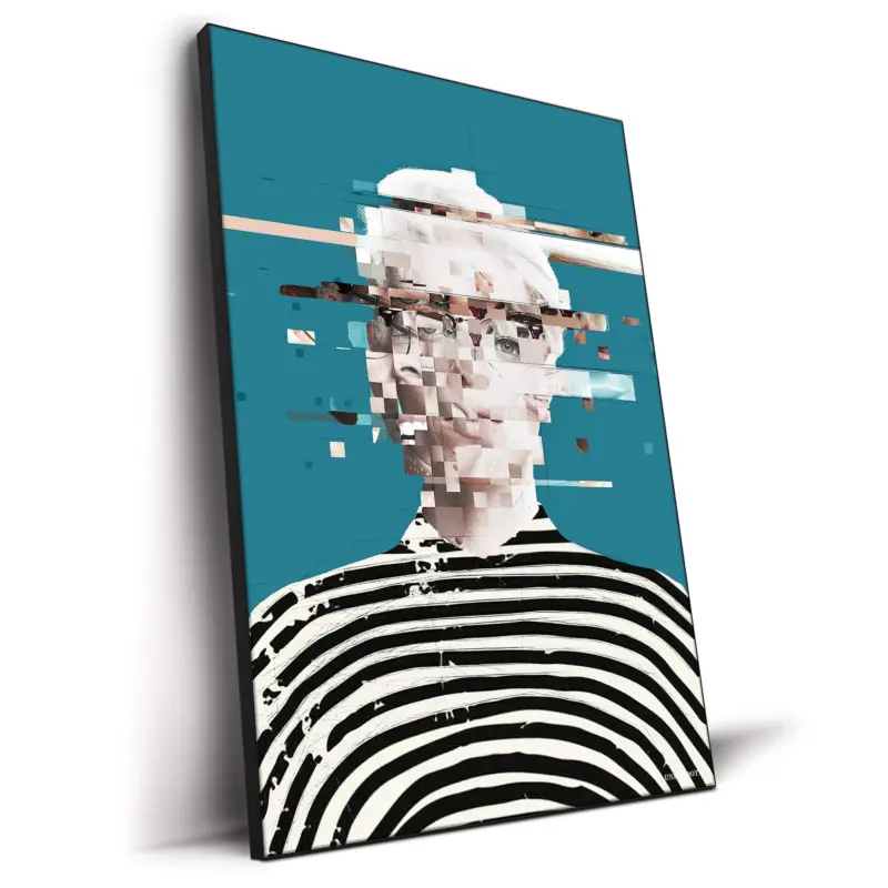 Pixelated Identity Black and White Wall Decor by Underdott