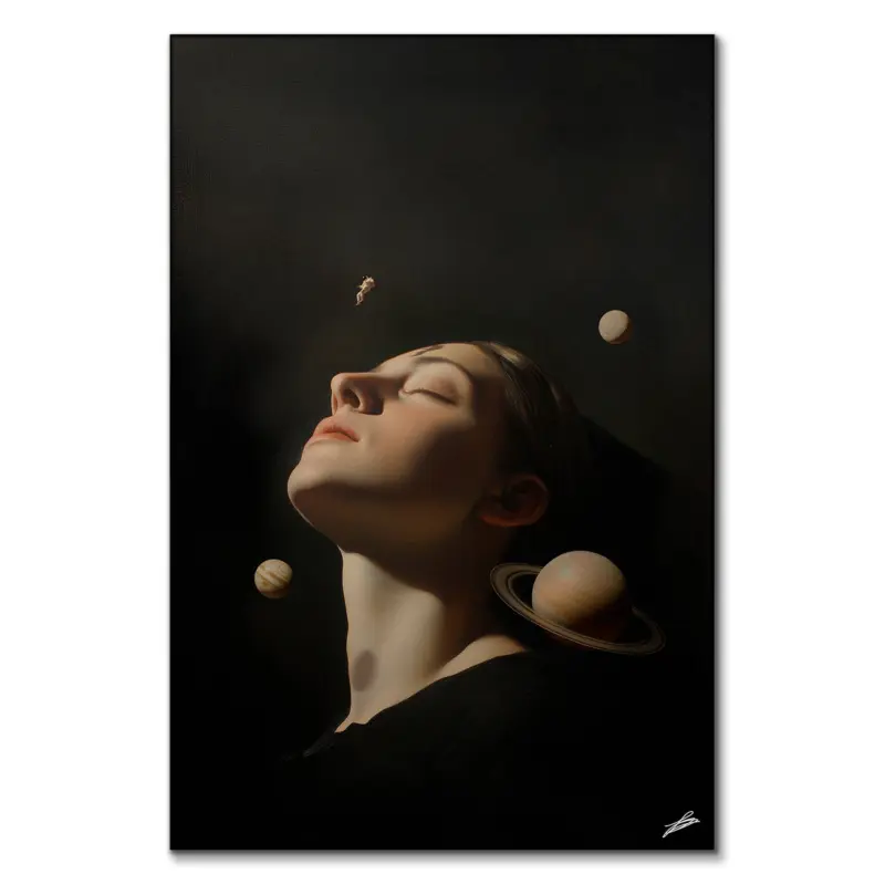She Needed Space Dark Wall Art by Fran Rodríguez