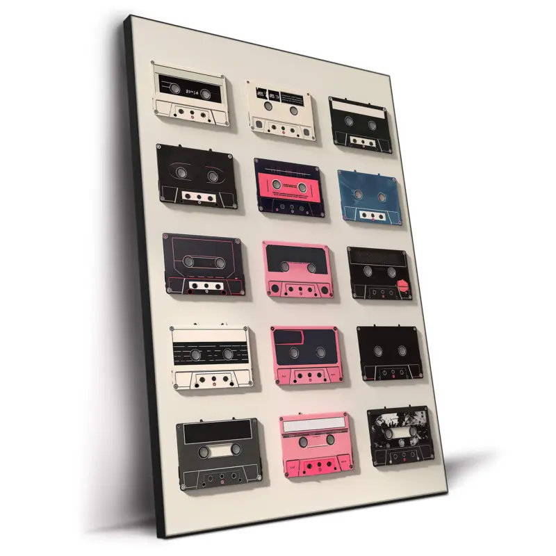 Cassette Connoisseur Pink Wall Decor by The Jackson Collective