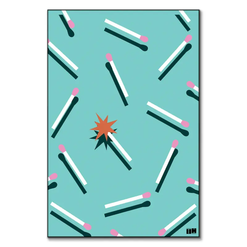 Layered Light Colorful Wall Art by Unfilter Art