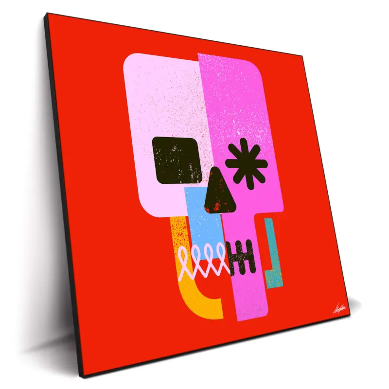 Encrypted Skull Vibrant Wall Decor by Ali Gulec