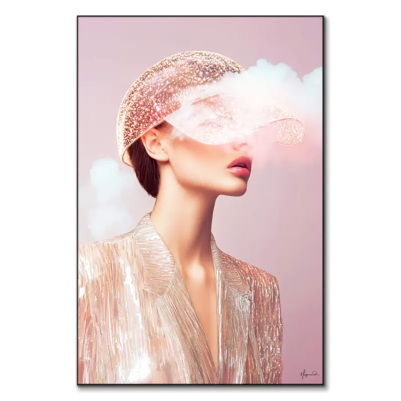 Calista Pink Wall Art by Philippe HUGONNARD