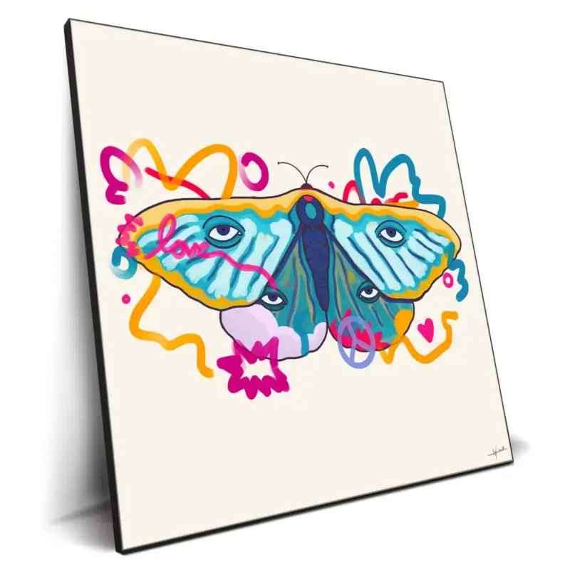 Moth Colorful Wall Decor by Nuwarhol
