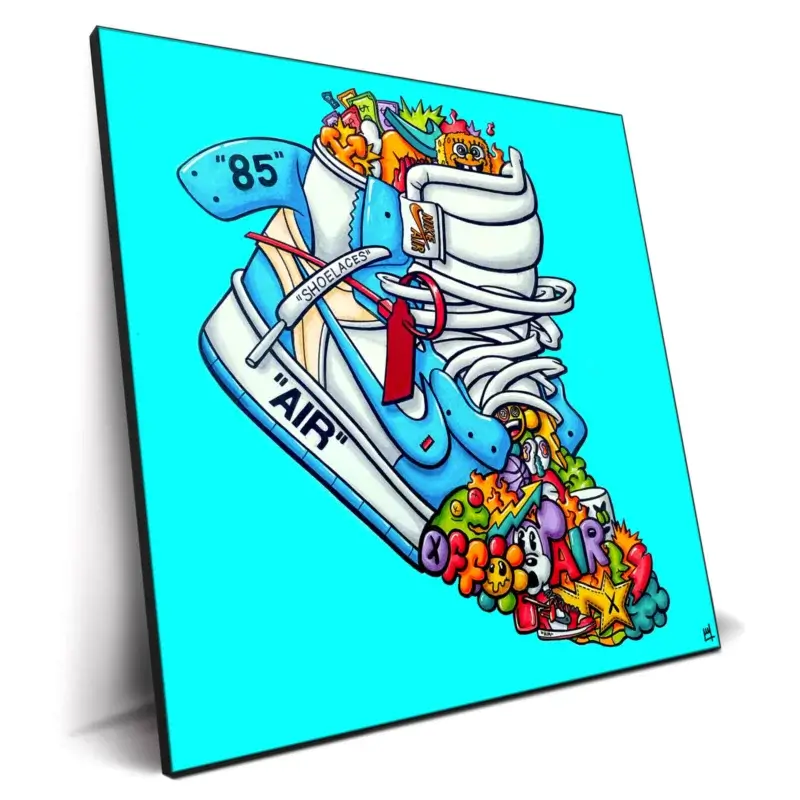 Blue Air Jordan's Vibrant Wall Decor by Wegs.Art